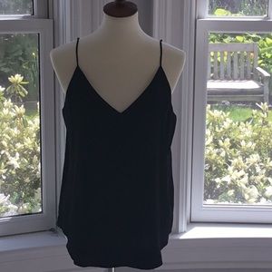 NWT Express downtown cami blk jacquard polka dot M